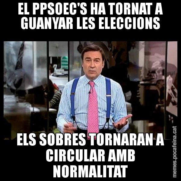 EL PPSOEC'S HA TORNAT A GUANYAR LES ELECCIONS ELS SOBRES TORNARAN A CIRCULAR AMB NORMALITAT - Pedro J
