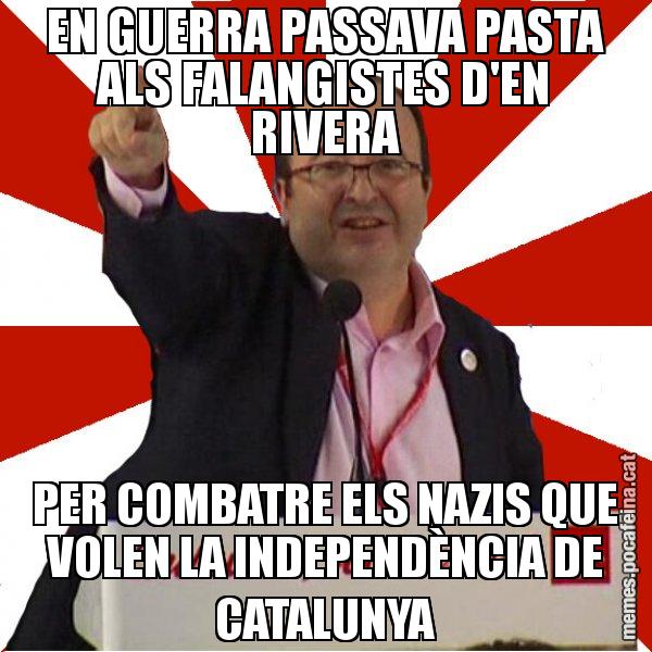 EN GUERRA PASSAVA PASTA ALS FALANGISTES D'EN RIVERA PER COMBATRE ELS NAZIS QUE VOLEN LA INDEPENDÈNCIA DE CATALUNYA - Miquel Iceta
