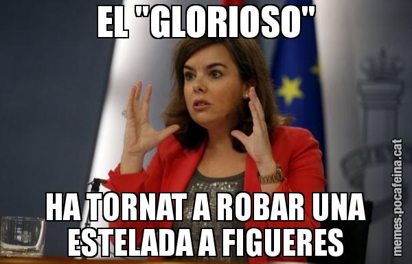 EL "GLORIOSO" HA TORNAT A ROBAR UNA ESTELADA A FIGUERES
