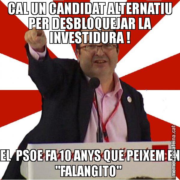 CAL UN CANDIDAT ALTERNATIU PER DESBLOQUEJAR LA INVESTIDURA ! EL  PSOE FA 10 ANYS QUE PEIXEM EN "FALANGITO" - Miquel Iceta
