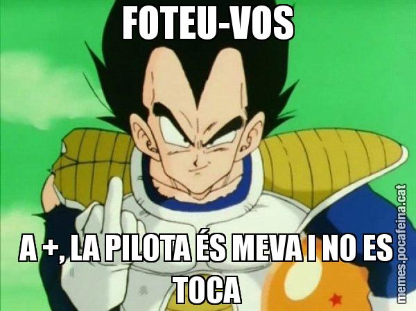 FOTEU-VOS A +, LA PILOTA ÉS MEVA I NO ES TOCA - Vegeta