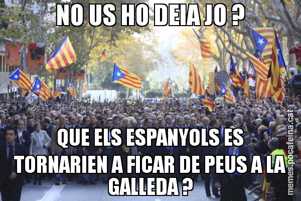 NO US HO DEIA JO ? QUE ELS ESPANYOLS ES TORNARIEN A FICAR DE PEUS A LA GALLEDA ?