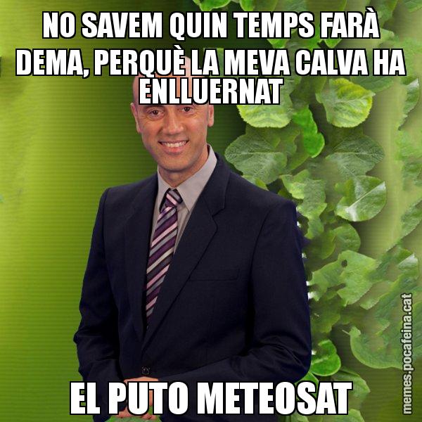 NO SAVEM QUIN TEMPS FARÀ DEMA, PERQUÈ LA MEVA CALVA HA ENLLUERNAT EL PUTO METEOSAT - Tomàs Molina