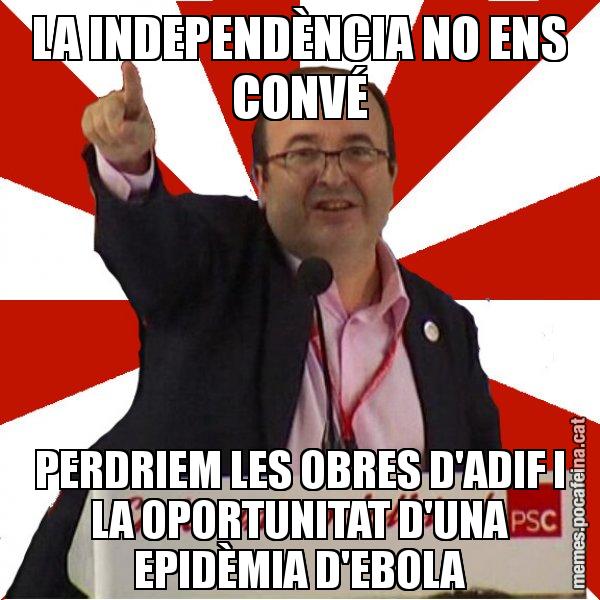 LA INDEPENDÈNCIA NO ENS CONVÉ PERDRIEM LES OBRES D'ADIF I LA OPORTUNITAT D'UNA EPIDÈMIA D'EBOLA - Miquel Iceta