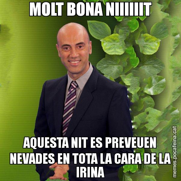 MOLT BONA NIIIIIIT AQUESTA NIT ES PREVEUEN NEVADES EN TOTA LA CARA DE LA IRINA - Tomàs Molina