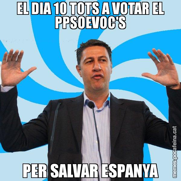 EL DIA 10 TOTS A VOTAR EL PPSOEVOC'S PER SALVAR ESPANYA - Xavier García Albiol - 27S