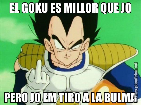 EL GOKU ES MILLOR QUE JO PERO JO EM TIRO A LA BULMA - Vegeta