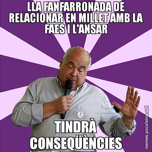 LLA FANFARRONADA DE RELACIONAR EN MILLET AMB LA FAES I L'ANSAR TINDRÀ CONSEQÜÈNCIES - Lluís Rabell - 27S