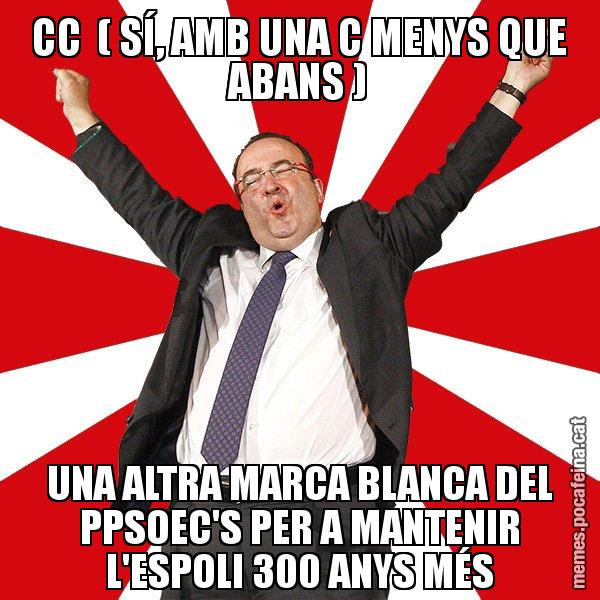 CC  ( SÍ, AMB UNA C MENYS QUE ABANS ) UNA ALTRA MARCA BLANCA DEL PPSOEC'S PER A MANTENIR L'ESPOLI 300 ANYS MÉS - Miquel Iceta - 27S