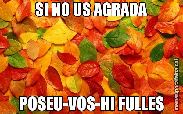 SI NO US AGRADA POSEU-VOS-HI FULLES