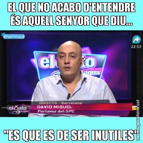 EL QUE NO ACABO D'ENTENDRE ÉS AQUELL SENYOR QUE DIU... "ES QUE ES DE SER INUTILES"