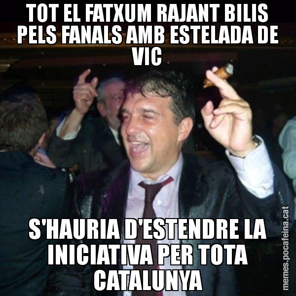 TOT EL FATXUM RAJANT BILIS PELS FANALS AMB ESTELADA DE VIC S'HAURIA D'ESTENDRE LA INICIATIVA PER TOTA CATALUNYA - Laporta de Festa
