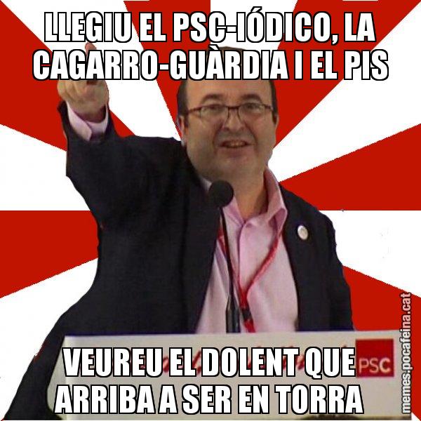 LLEGIU EL PSC-IÓDICO, LA CAGARRO-GUÀRDIA I EL PIS VEUREU EL DOLENT QUE ARRIBA A SER EN TORRA - Miquel Iceta