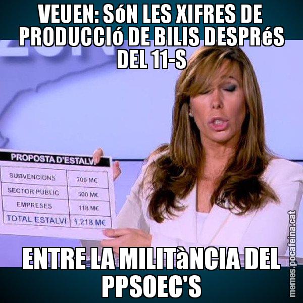 VEUEN: SóN LES XIFRES DE PRODUCCIó DE BILIS DESPRéS DEL 11-S ENTRE LA MILITàNCIA DEL PPSOEC'S - Alícia Paper i Suma