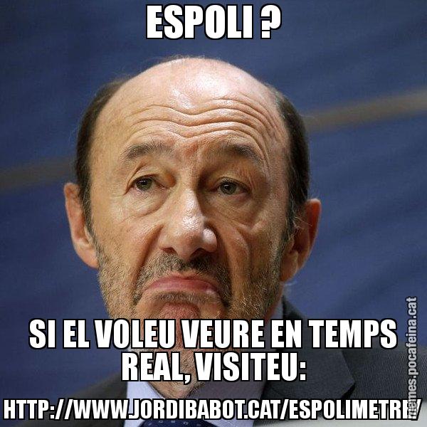 ESPOLI ? SI EL VOLEU VEURE EN TEMPS REAL, VISITEU: HTTP://WWW.JORDIBABOT.CAT/ESPOLIMETRE/ - Rubalcaba