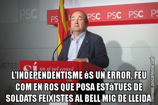 L'INDEPENDENTISME éS UN ERROR, FEU COM EN ROS QUE POSA ESTàTUES DE SOLDATS FEIXISTES AL BELL MIG DE LLEIDA