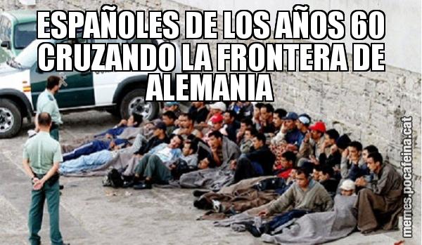 ESPAÑOLES DE LOS AÑOS 60 CRUZANDO LA FRONTERA DE ALEMANIA