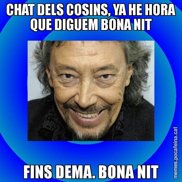CHAT DELS COSINS, YA HE HORA QUE DIGUEM BONA NIT FINS DEMA. BONA NIT - Llongueras