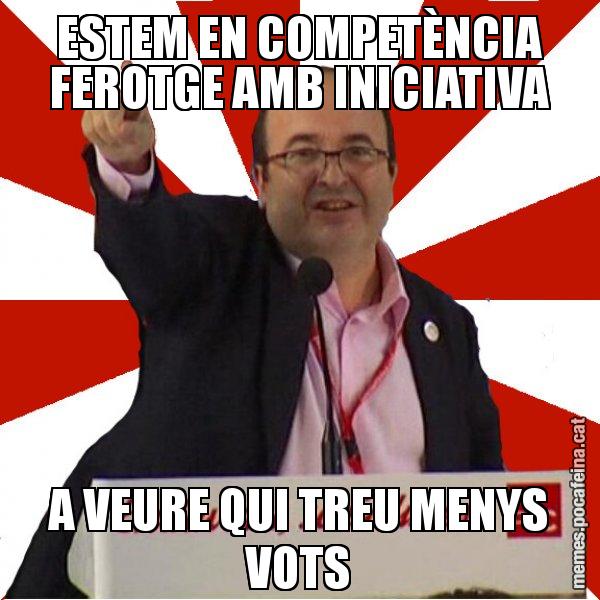 ESTEM EN COMPETÈNCIA FEROTGE AMB INICIATIVA A VEURE QUI TREU MENYS VOTS - Miquel Iceta