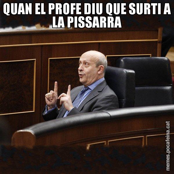 QUAN EL PROFE DIU QUE SURTI A LA PISSARRA - Ministre Wert