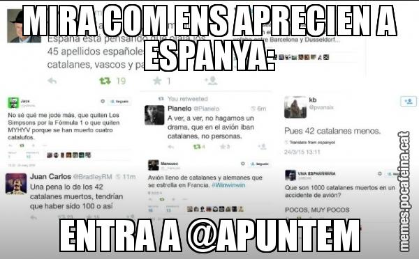 MIRA COM ENS APRECIEN A ESPANYA: ENTRA A @APUNTEM