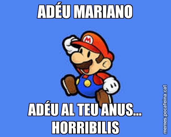ADÉU MARIANO ADÉU AL TEU ANUS... HORRIBILIS