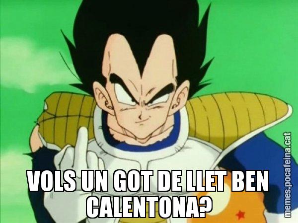 VOLS UN GOT DE LLET BEN CALENTONA? - Vegeta