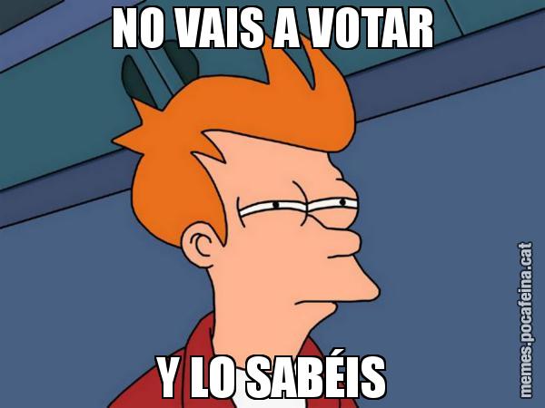 NO VAIS A VOTAR Y LO SABÉIS - Futurama Fry