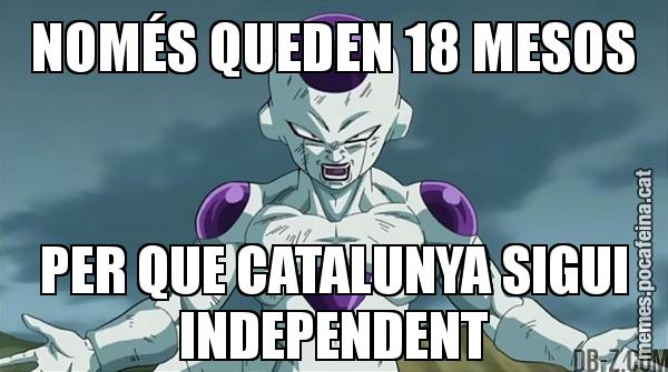 NOMÉS QUEDEN 18 MESOS PER QUE CATALUNYA SIGUI INDEPENDENT