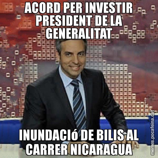 ACORD PER INVESTIR PRESIDENT DE LA GENERALITAT INUNDACIó DE BILIS AL CARRER NICARAGUA - Trollicer