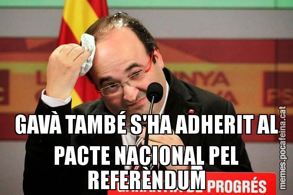 GAVÀ TAMBÉ S'HA ADHERIT AL PACTE NACIONAL PEL REFERÈNDUM