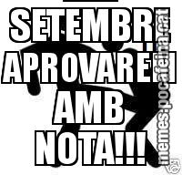 JA ENS PODEN SUSPENDRE EL QUE VULGUIN... ...EL SETEMBRE APROVAREM AMB NOTA!!!