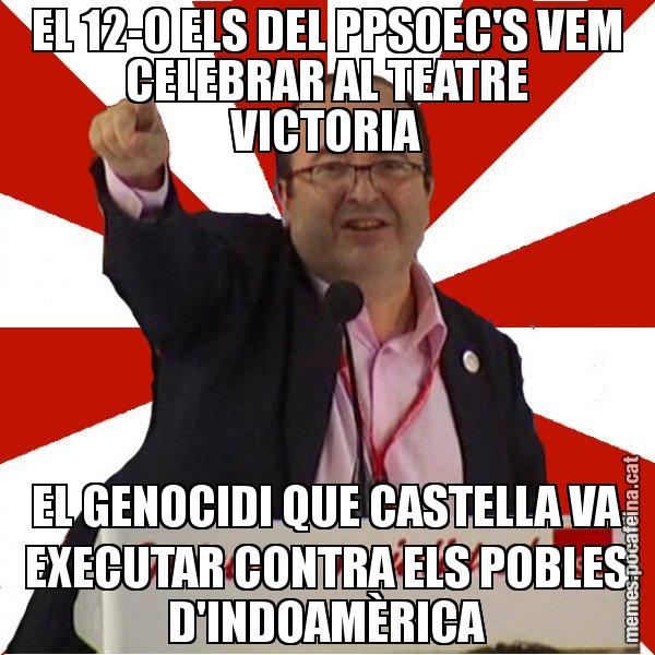 EL 12-O ELS DEL PPSOEC'S VEM CELEBRAR AL TEATRE VICTORIA EL GENOCIDI QUE CASTELLA VA EXECUTAR CONTRA ELS POBLES D'INDOAMÈRICA - Miquel Iceta