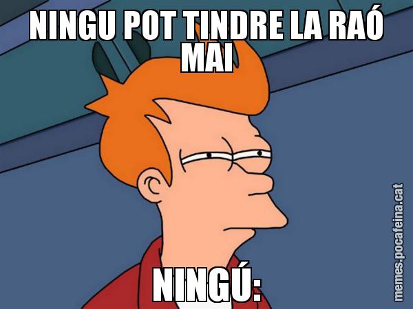 NINGU POT TINDRE LA RAÓ MAI NINGÚ: - Futurama Fry