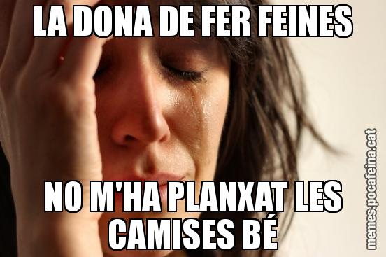 LA DONA DE FER FEINES NO M'HA PLANXAT LES CAMISES BÉ