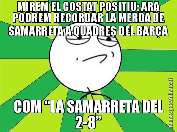MIREM EL COSTAT POSITIU: ARA PODREM RECORDAR LA MERDA DE SAMARRETA A QUADRES DEL BARÇA COM “LA SAMARRETA DEL 2-8” - Challenge Accepted