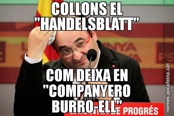 COLLONS EL "HANDELSBLATT" COM DEIXA EN "COMPANYERO BURRO-ELL"