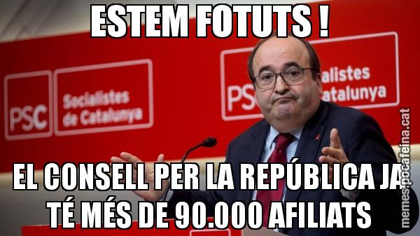 ESTEM FOTUTS ! EL CONSELL PER LA REPÚBLICA JA TÉ MÉS DE 90.000 AFILIATS