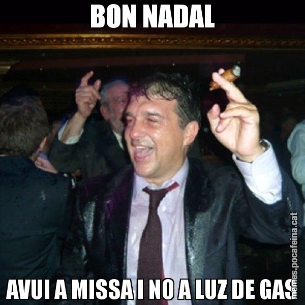 BON NADAL AVUI A MISSA I NO A LUZ DE GAS - Laporta de Festa