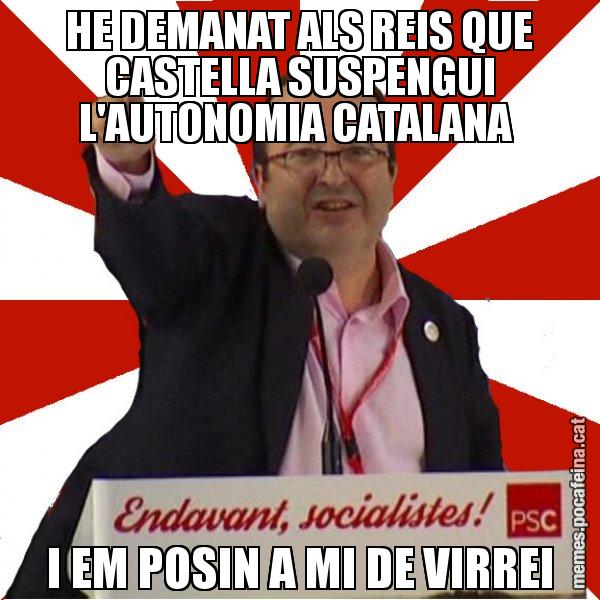 HE DEMANAT ALS REIS QUE CASTELLA SUSPENGUI L'AUTONOMIA CATALANA  I EM POSIN A MI DE VIRREI - Miquel Iceta