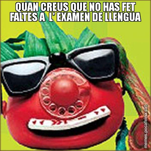 QUAN CREUS QUE NO HAS FET FALTES A  L’ EXAMEN DE LLENGUA - Tomàtic