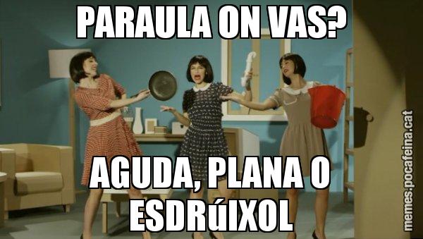 PARAULA ON VAS? AGUDA, PLANA O ESDRúIXOL - Envàs on vas?