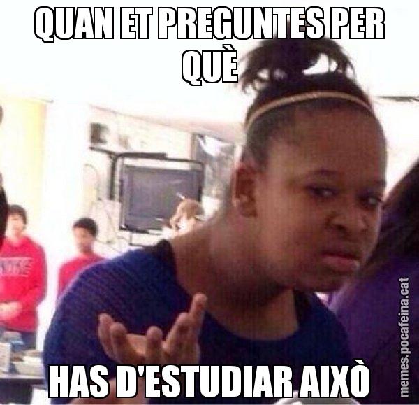 QUAN ET PREGUNTES PER QUÈ HAS D'ESTUDIAR AIXÒ