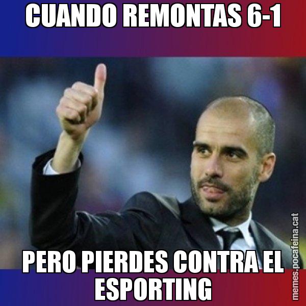 CUANDO REMONTAS 6-1 PERO PIERDES CONTRA EL ESPORTING - Pep Guardiola