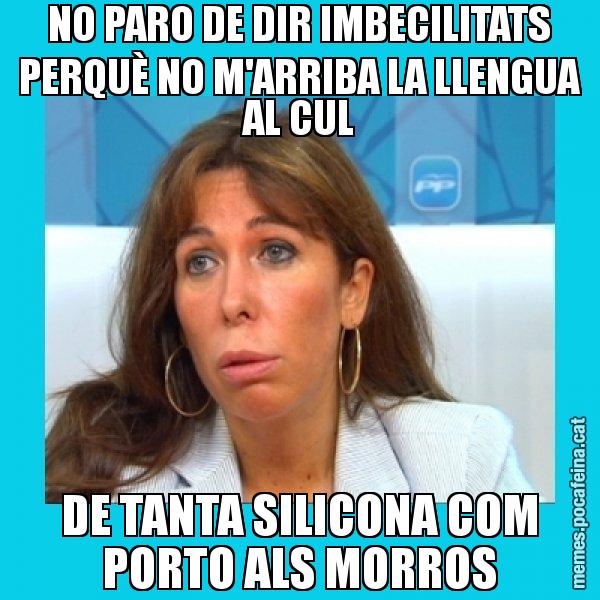 NO PARO DE DIR IMBECILITATS PERQUÈ NO M'ARRIBA LA LLENGUA AL CUL DE TANTA SILICONA COM PORTO ALS MORROS - Alícia Sánchez Camacho