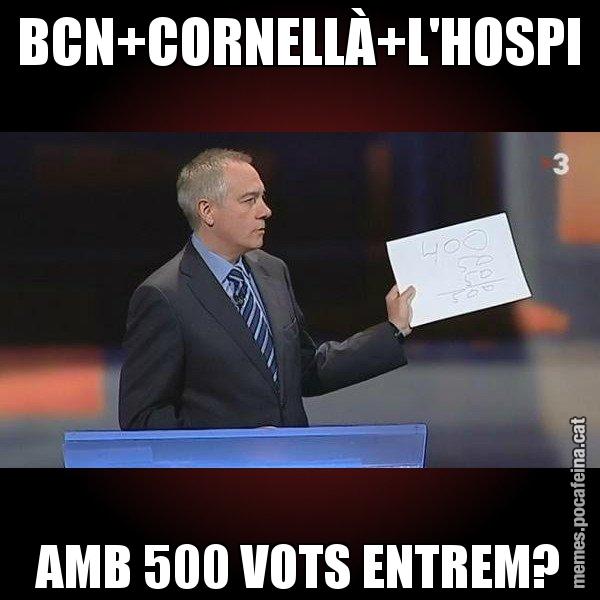 BCN+CORNELLÀ+L'HOSPI AMB 500 VOTS ENTREM? - Navarro Paper