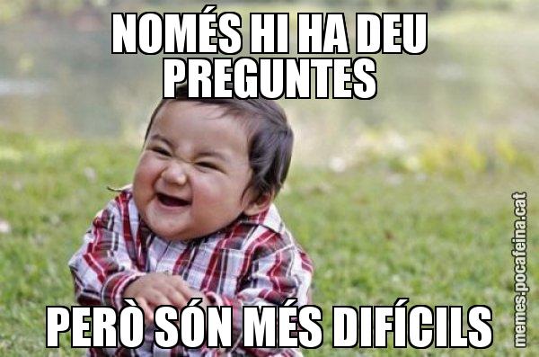 NOMÉS HI HA DEU PREGUNTES PERÒ SÓN MÉS DIFÍCILS - El diabòlic nen asiàtic