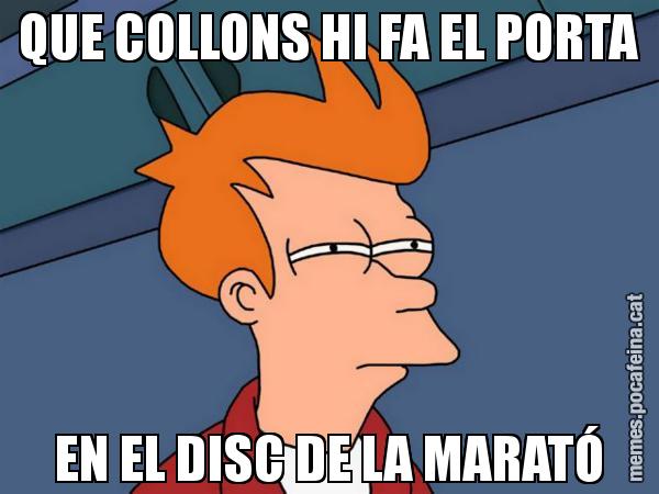 QUE COLLONS HI FA EL PORTA EN EL DISC DE LA MARATÓ - Futurama Fry