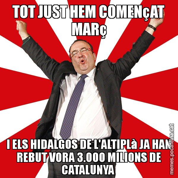 TOT JUST HEM COMENçAT MARç I ELS HIDALGOS DE L'ALTIPLà JA HAN REBUT VORA 3.000 MILIONS DE CATALUNYA - Miquel Iceta - 27S