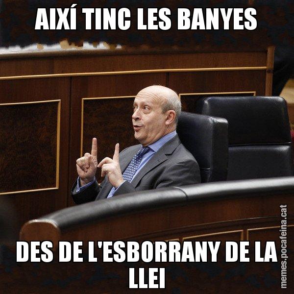AIXÍ TINC LES BANYES DES DE L'ESBORRANY DE LA LLEI - Ministre Wert